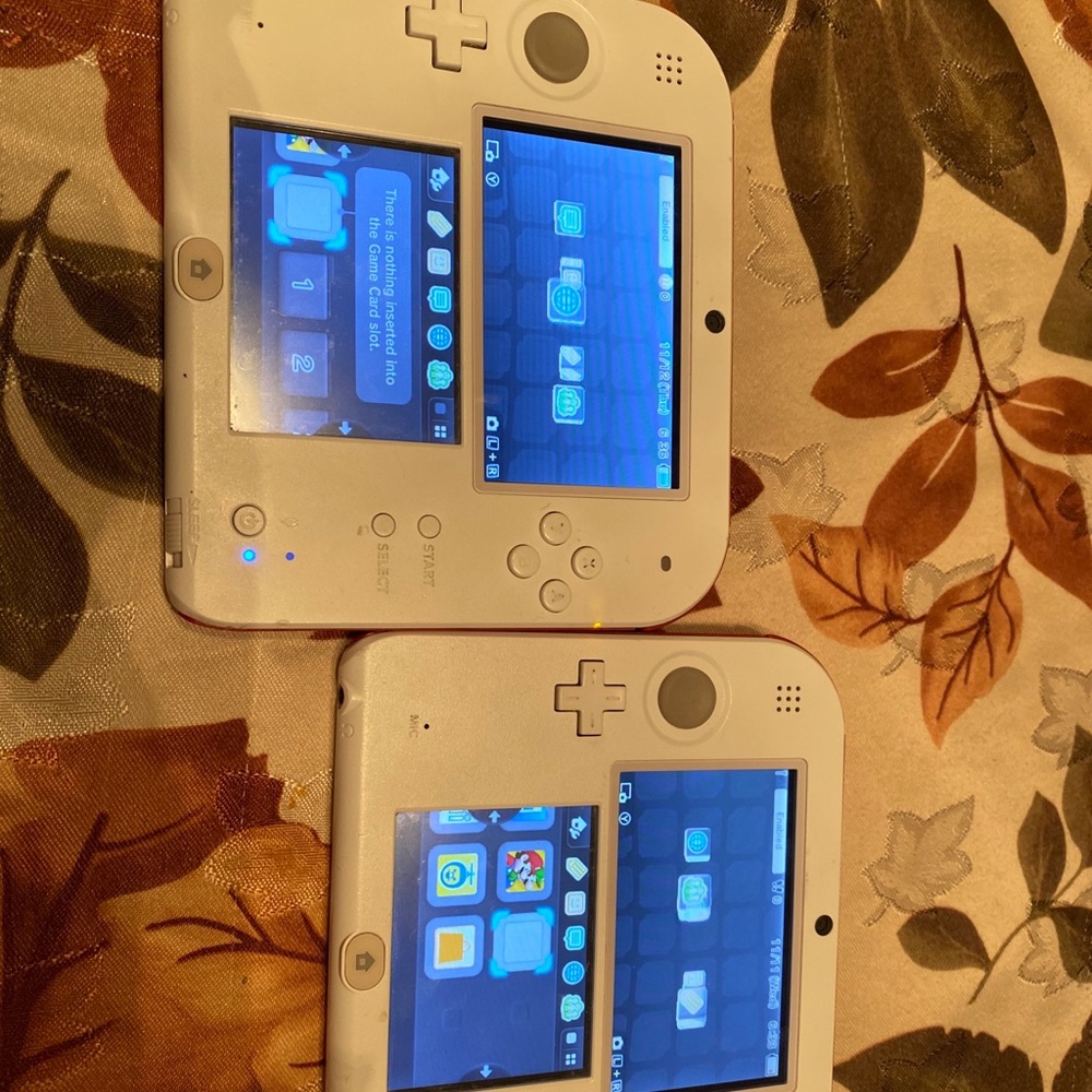 2 Nintendo ds come with 6 games 2 chargers